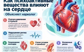 Как психоактивные вещества влияют на сердце: объясняет нарколог