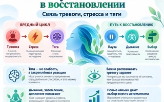 Почему психика важна в восстановлении: связь тревоги, стресса и тяги.
